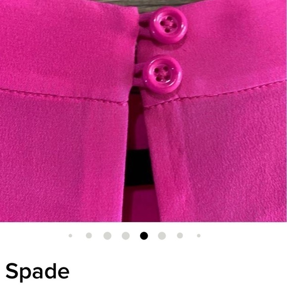 New - Kate Spade 💯% silk fuchsia Bronson boat neck blouse - Picture 5 of 7